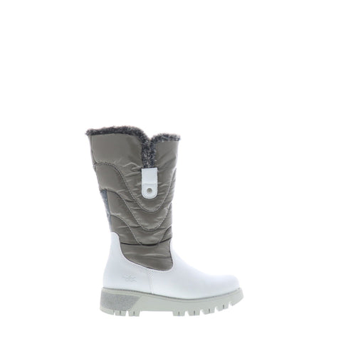 Bos. & Co. Astrid Womens White Leather Zipper Casual Dress Boots