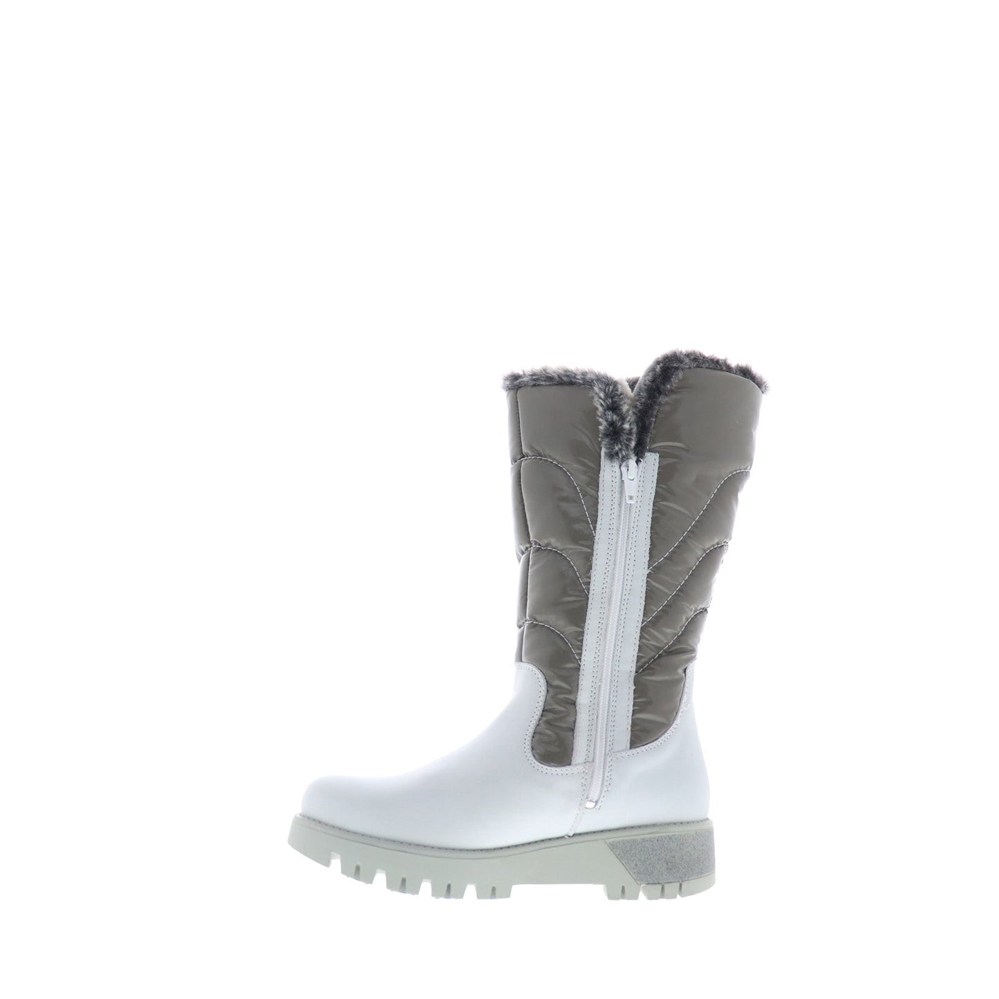 Bos. & Co. Astrid Womens White Leather Zipper Casual Dress Boots