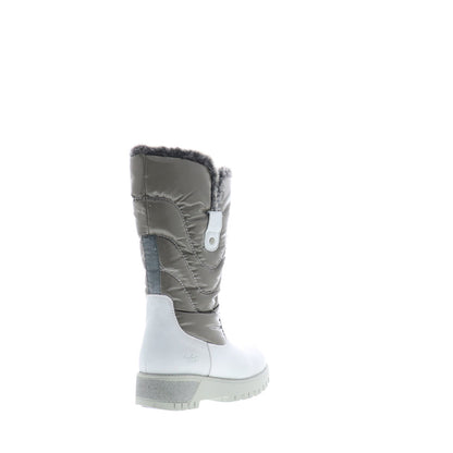 Bos. & Co. Astrid Womens White Leather Zipper Casual Dress Boots