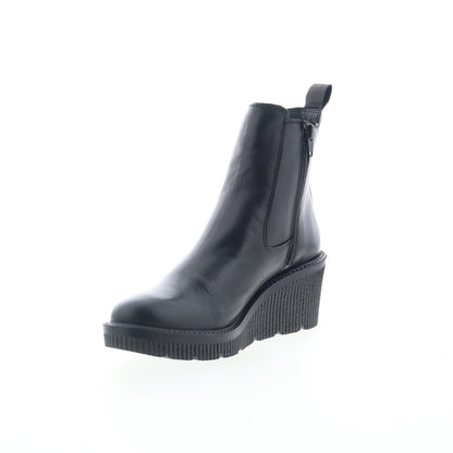 Miz Mooz Averie Womens Black Leather Zipper Chelsea Boots