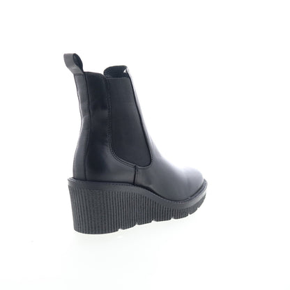 Miz Mooz Averie Womens Black Leather Zipper Chelsea Boots