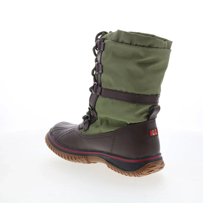 Pajar Aviva PDPAB00190.01 Womens Green Synthetic Lace Up Casual Dress Boots