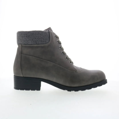 Trotters Bellamy T2350-075 Womens Gray Leather Ankle & Booties Boots