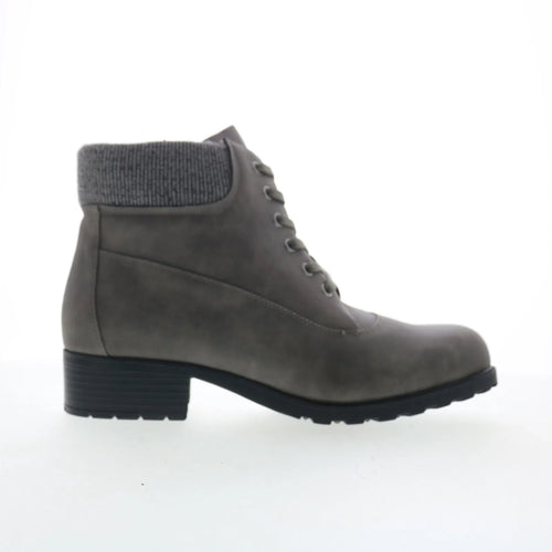 Trotters Bellamy T2350-075 Womens Gray Leather Ankle & Booties Boots