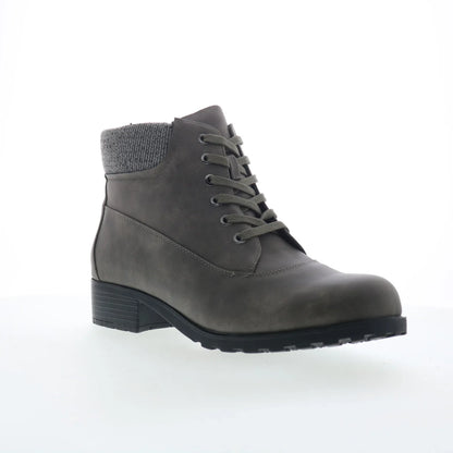 Trotters Bellamy T2350-075 Womens Gray Leather Ankle & Booties Boots
