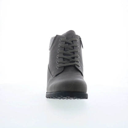 Trotters Bellamy T2350-075 Womens Gray Leather Ankle & Booties Boots