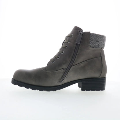 Trotters Bellamy T2350-075 Womens Gray Leather Ankle & Booties Boots
