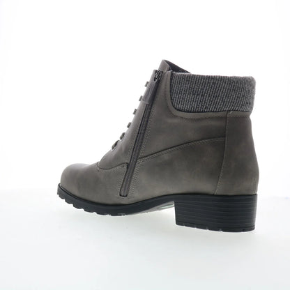 Trotters Bellamy T2350-075 Womens Gray Leather Ankle & Booties Boots
