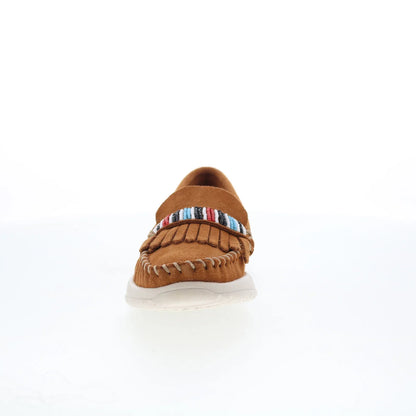 Minnetonka Bepeshaa Moc 61074P Womens Brown Suede Loafer Flats Shoes