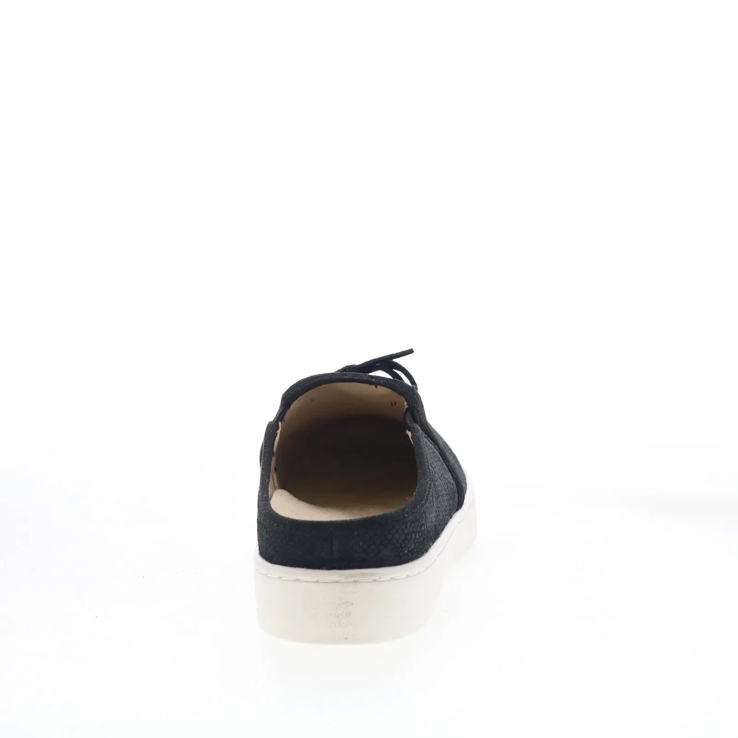 Spenco Bindie Slide SP1040BLK Womens Black Leather Clogs Slippers Shoes