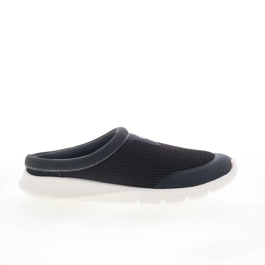 Spenco Bliss Slide SP1003BLK Womens Black Mesh Slip On Mule Flats Shoes