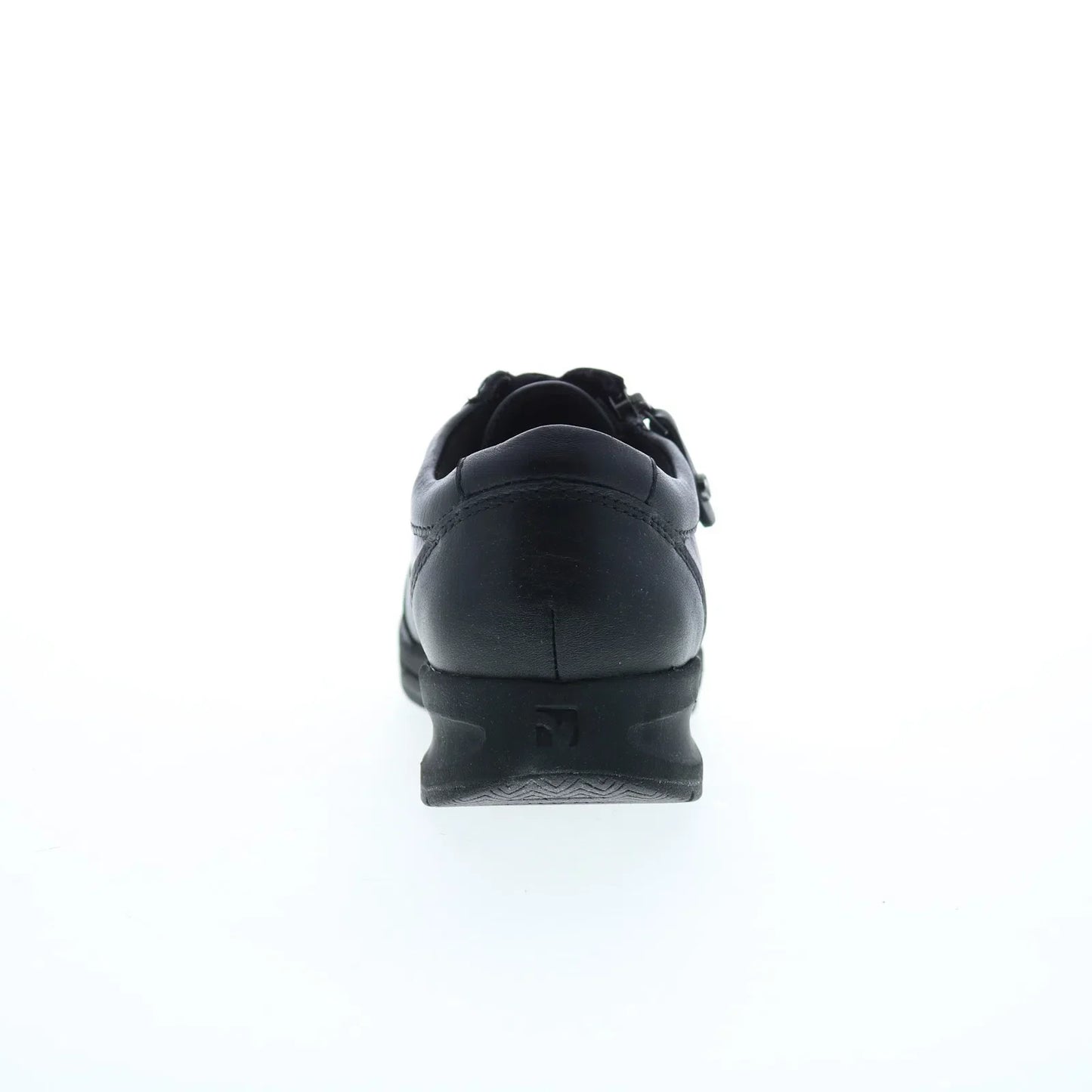 Revere Boston Womens Black Leather Lace Up Lifestyle Sneakers Shoes