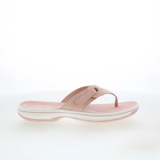 Clarks Breeze Reyna 26181807 Womens Pink Synthetic Flip-Flops Sandals Shoes