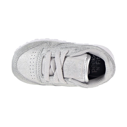 Reebok Classic Leather Syn Toddler's Shoes Silver Metallic/Snow Grey/White