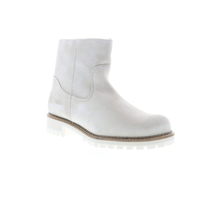 Bos. & Co. Calib Womens Beige Suede Lace Up Casual Dress Boots
