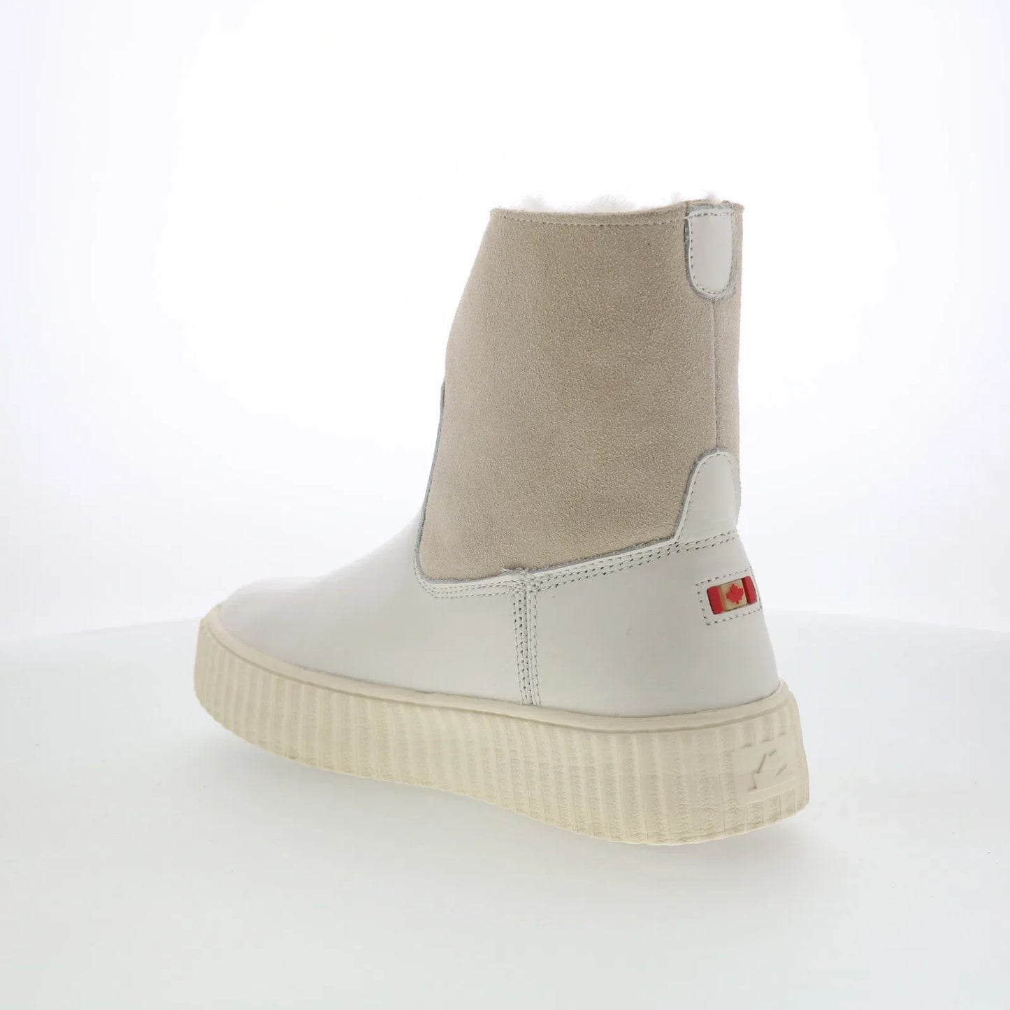 Pajar Caline 78304 Womens White Leather Slip On Ankle & Booties Boots