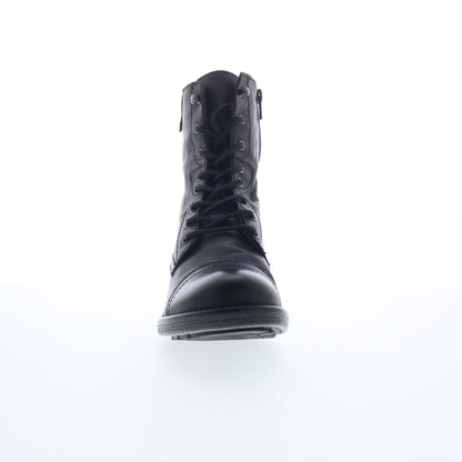Miz Mooz Calla Womens Black Leather Zipper Casual Dress Boots