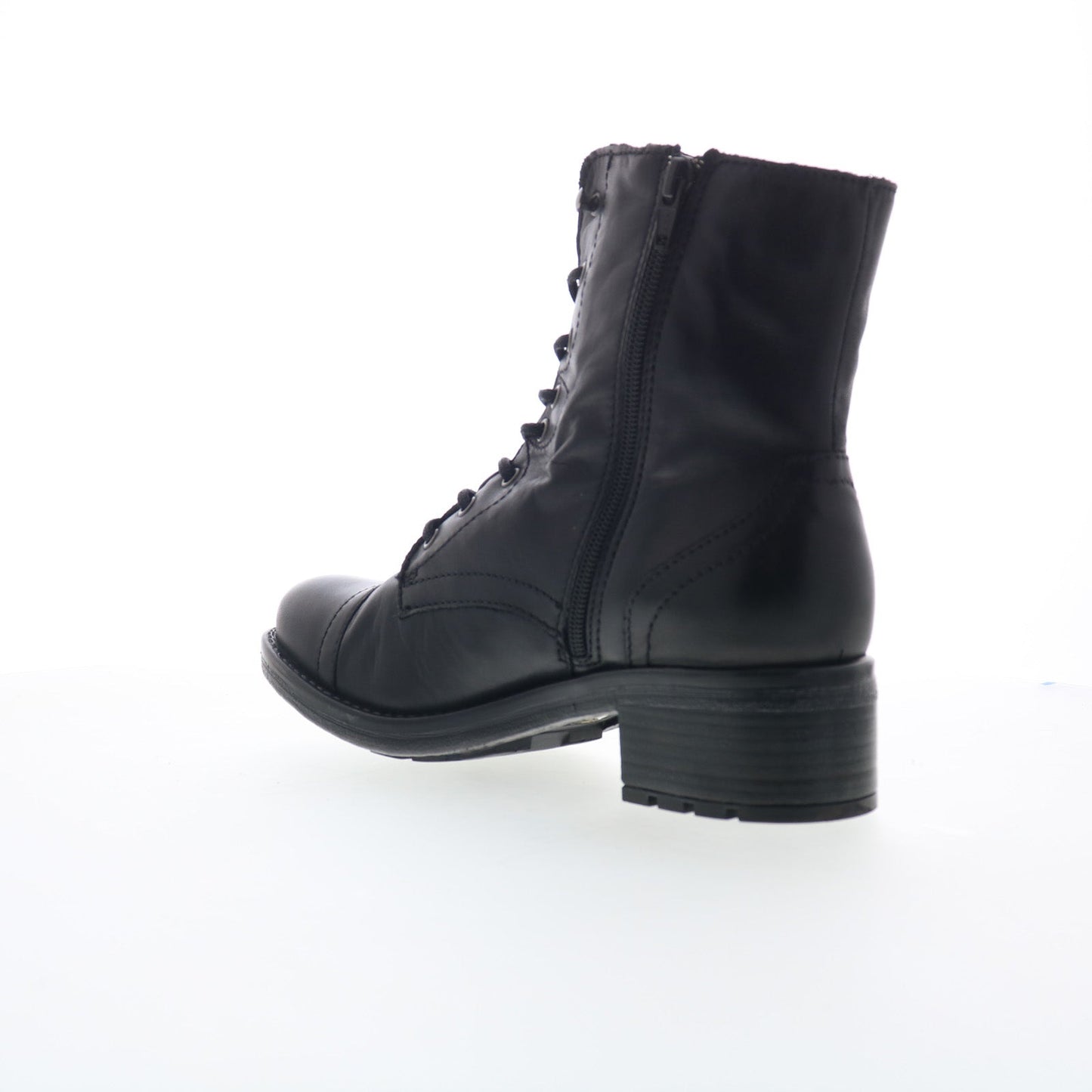 Miz Mooz Calla Womens Black Leather Zipper Casual Dress Boots