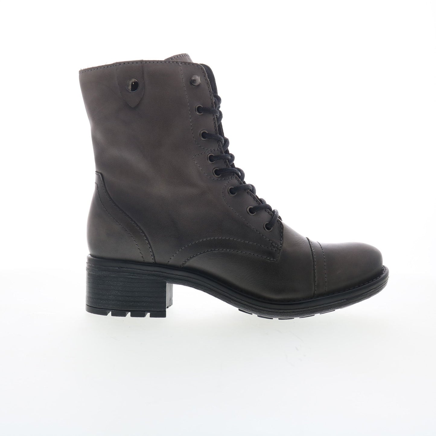 Miz Mooz Calla Womens Gray Leather Zipper Casual Dress Boots