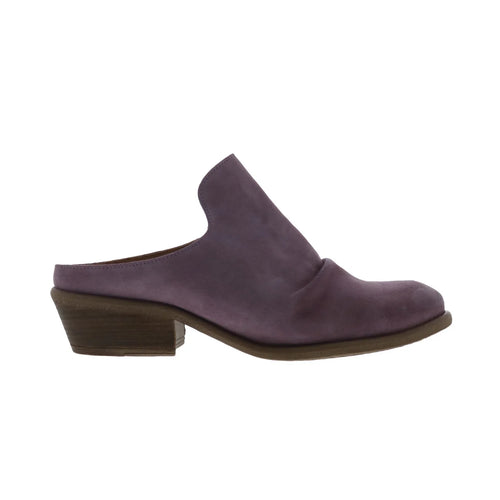 Miz Mooz Cellia Womens Purple Suede Slip On Heeled Sandals Shoes