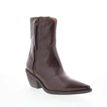 A.S. 98 Charlie Womens Brown Leather Zipper Ankle & Booties Boots