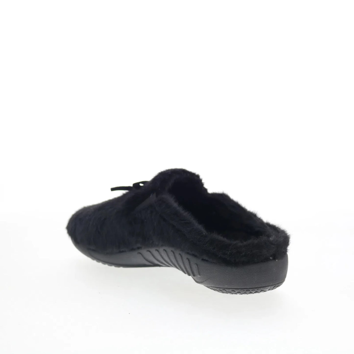 Spenco Charm Slipper SP1195BLK Womens Black Wide Canvas Clogs Slippers Shoes