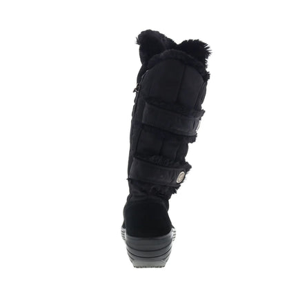 Pajar Chloe 53195 Womens Black Suede Zipper Mid Calf Boots