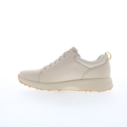 Rockport TruStride Golf Lace To Toe WP Womens Beige Athletic Golf Shoes