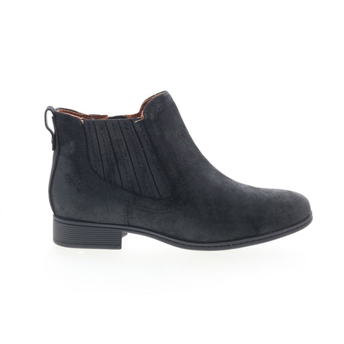 Cobb Hill Crosbie Panel CJ3131 Womens Black Suede Ankle & Booties Boots