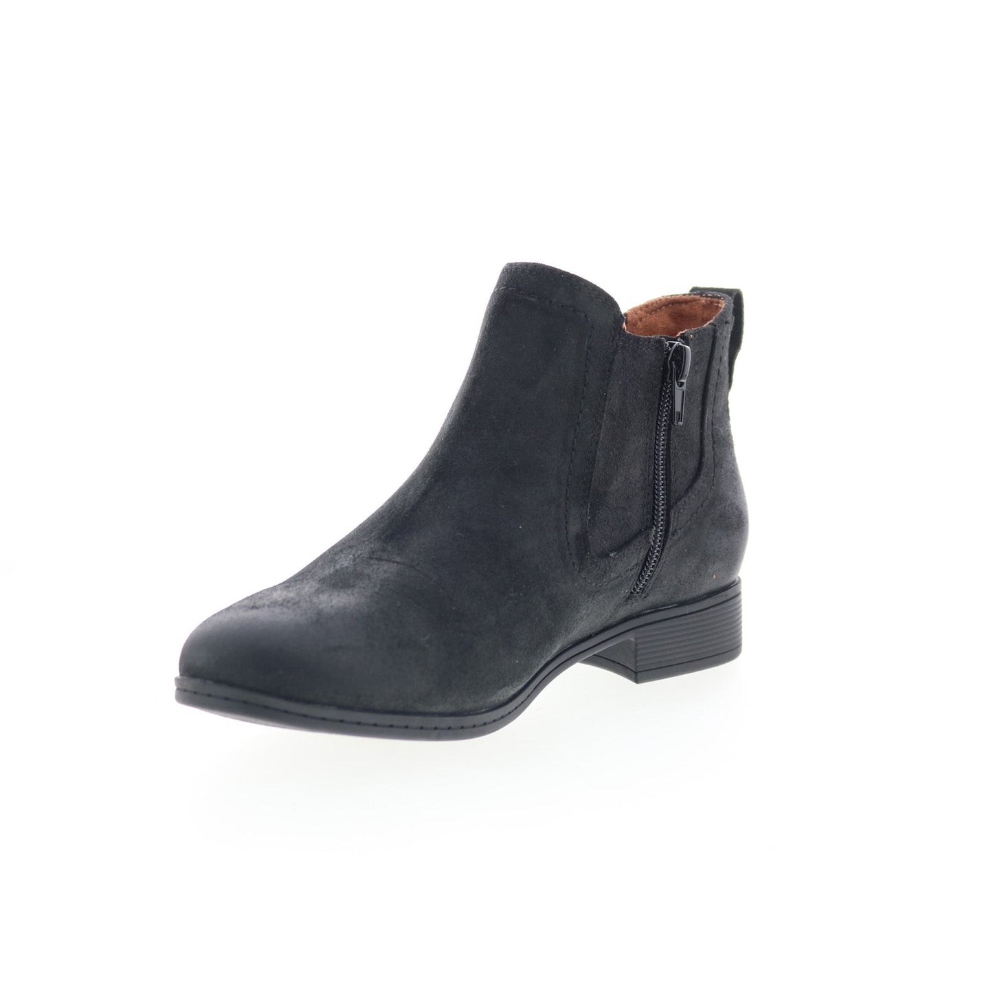 Cobb Hill Crosbie Panel CJ3131 Womens Black Suede Ankle & Booties Boots