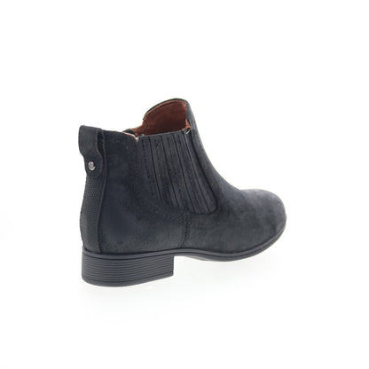 Cobb Hill Crosbie Panel CJ3131 Womens Black Suede Ankle & Booties Boots