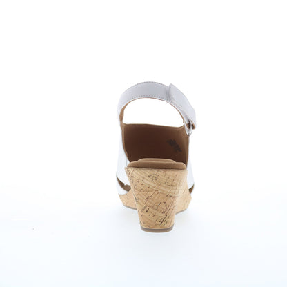 Rockport Briah Slingback CJ5408 Womens White Leather Slingback Sandals Shoes