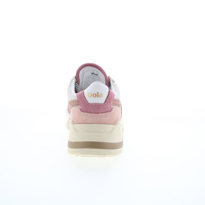 Gola Eclipse Pure CLB400 Womens White Suede Lace Up Lifestyle Sneakers Shoes