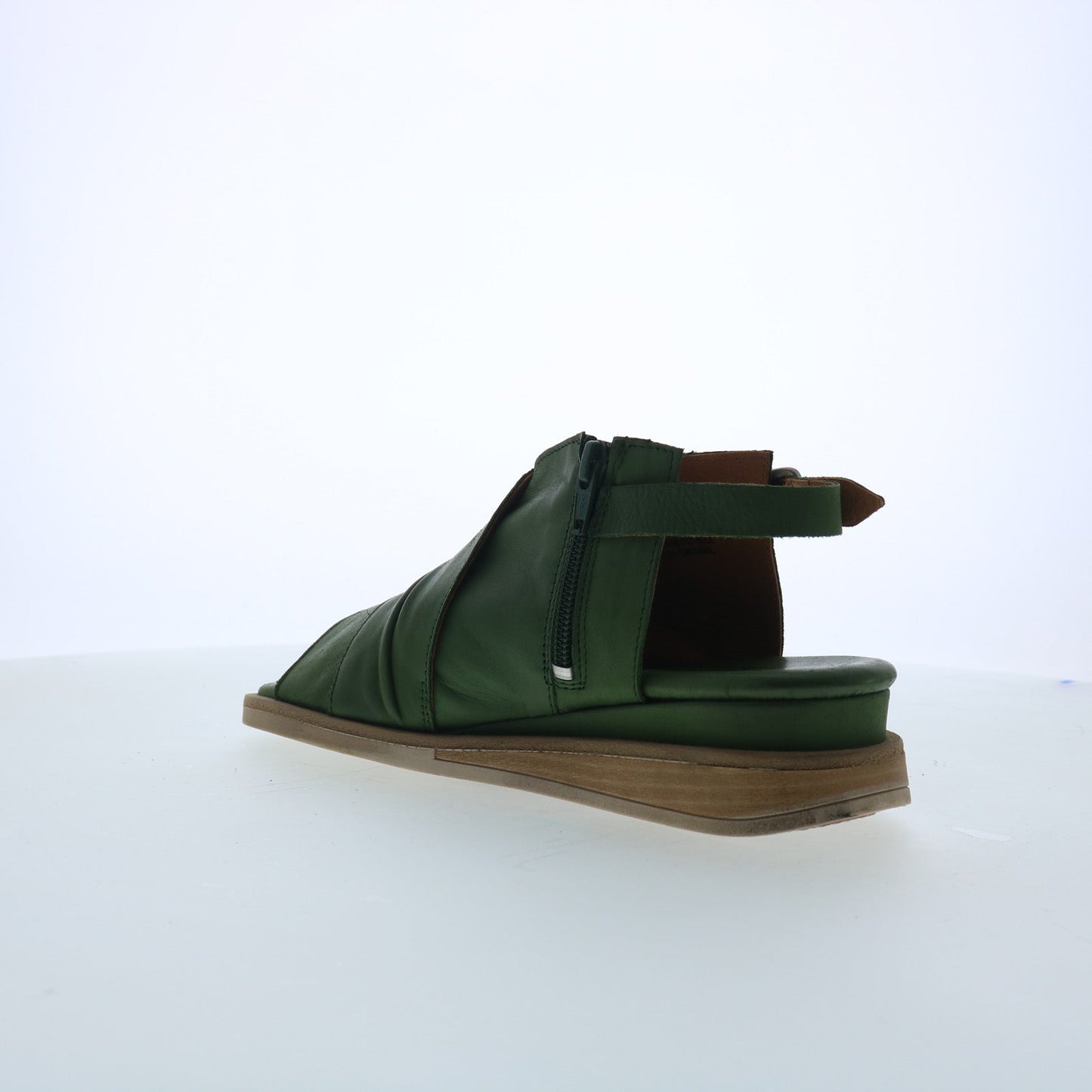 Miz Mooz Conor Womens Green Leather Hook & Loop Slingback Sandals Shoes