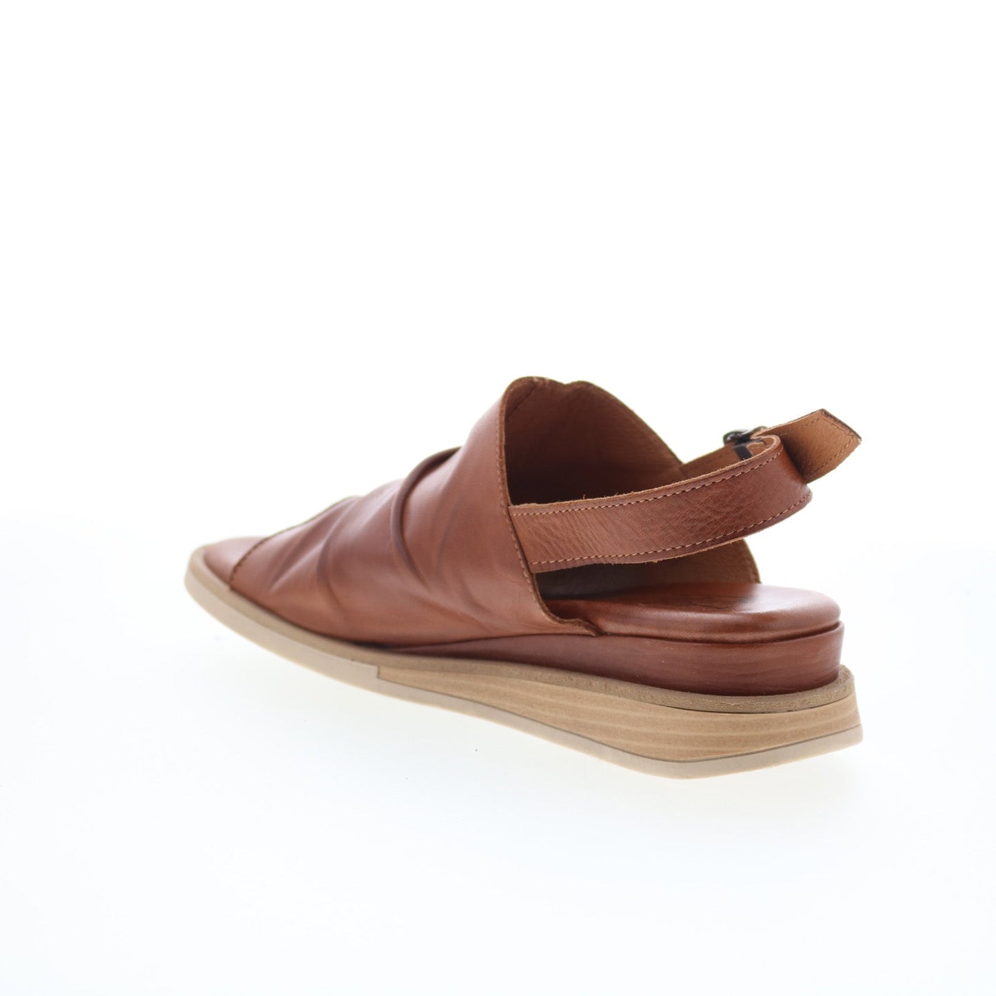 Miz Mooz Cornwall Womens Brown Leather Hook & Loop Strap Sandals Shoes