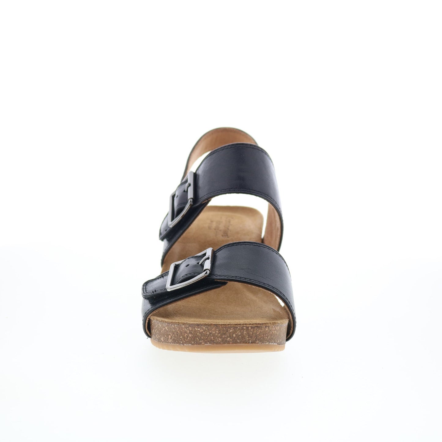 Comfortiva Erlina CT00495 Womens Black Wide Leather Wedges Sandals Shoes