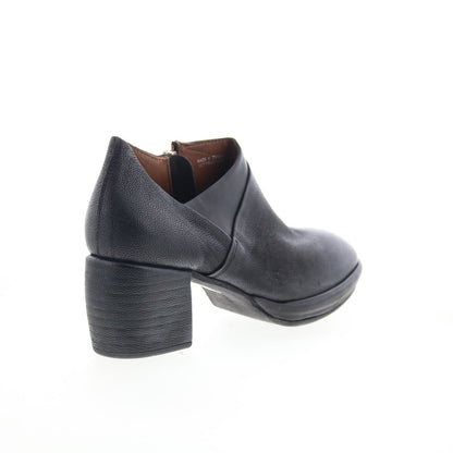 A.S. 98 Curtis Womens Black Leather Zipper Ankle & Booties Boots