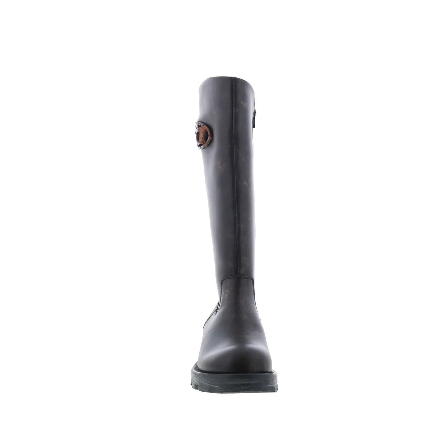 Diesel D-Hammer HB D W Womens Black Leather Zipper Knee High Boots