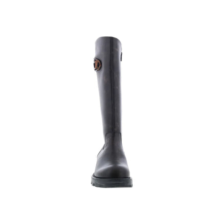 Diesel D-Hammer HB D W Womens Black Leather Zipper Knee High Boots