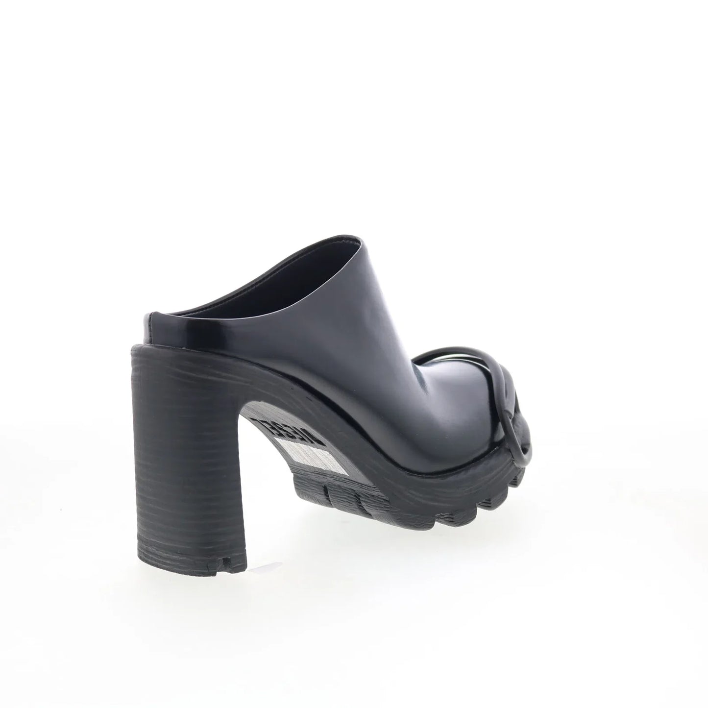 Diesel D-Hammer Ml D W Womens Black Leather Slip On Pumps Heels Shoes