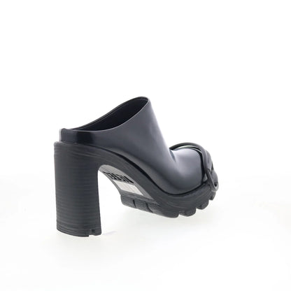 Diesel D-Hammer Ml D W Womens Black Leather Slip On Pumps Heels Shoes