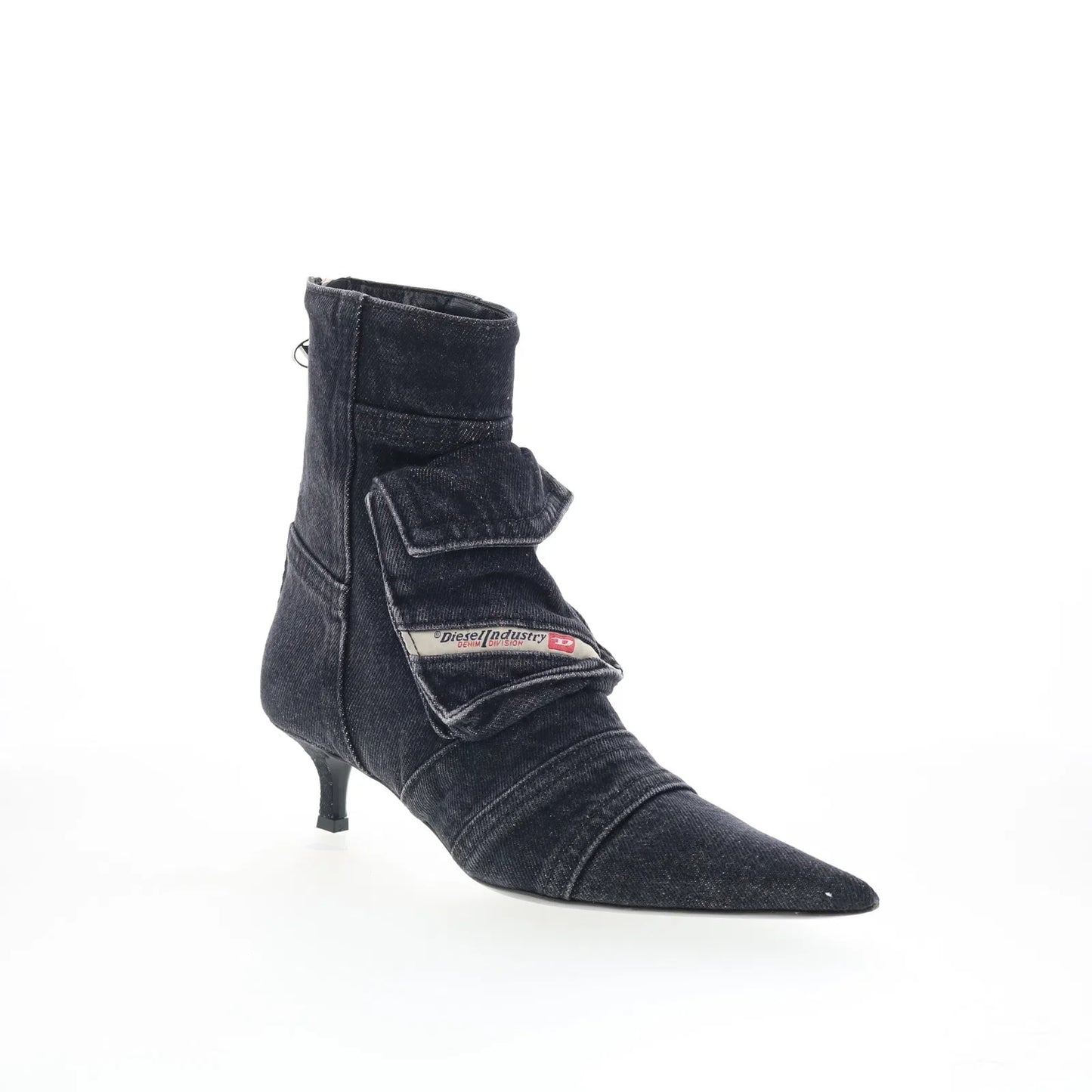 Diesel D-Venus Pocket LB Womens Black Canvas Slip On Ankle & Booties Boots