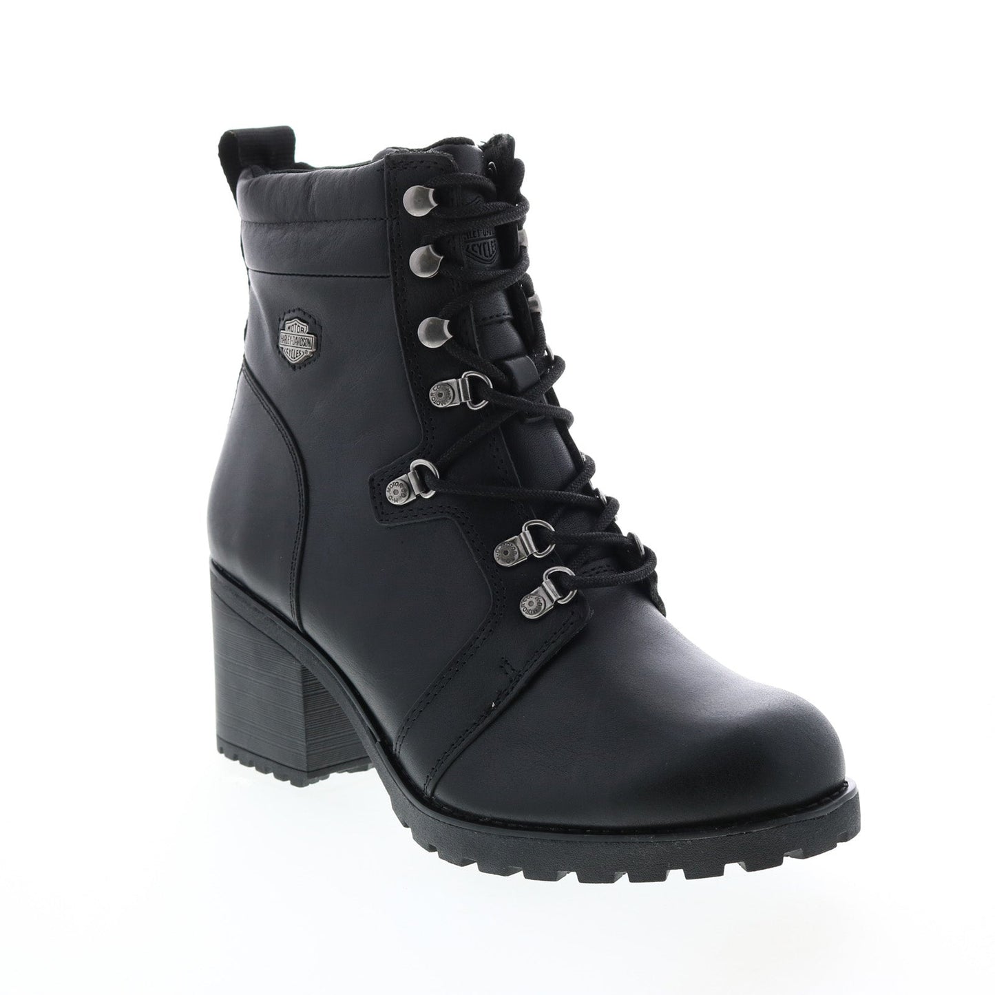 Harley-Davidson Marinda 5" Lace D84760 Womens Black Leather Motorcycle Boots