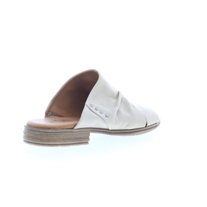 Miz Mooz Dandelion Womens Beige Leather Slip On Slides Sandals Shoes