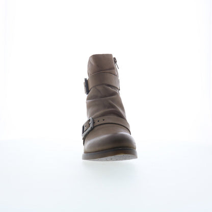 Miz Mooz Dawsen Womens Brown Leather Zipper Ankle & Booties Boots
