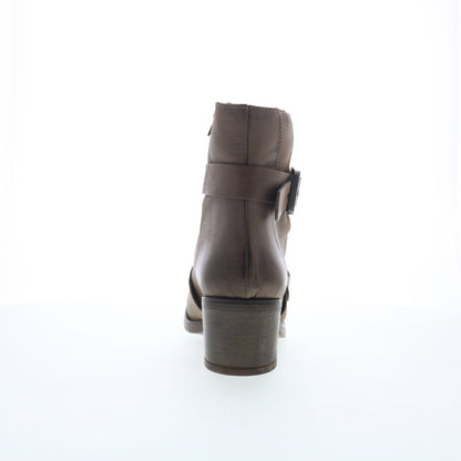 Miz Mooz Dawsen Womens Brown Leather Zipper Ankle & Booties Boots