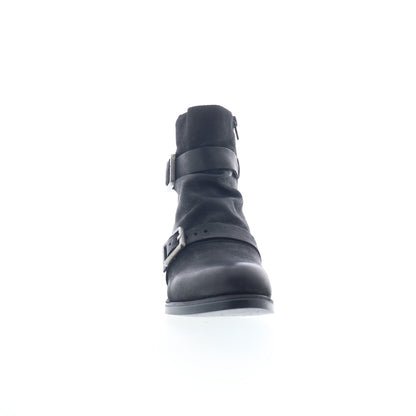Miz Mooz Dawsen Womens Black Leather Zipper Ankle & Booties Boots