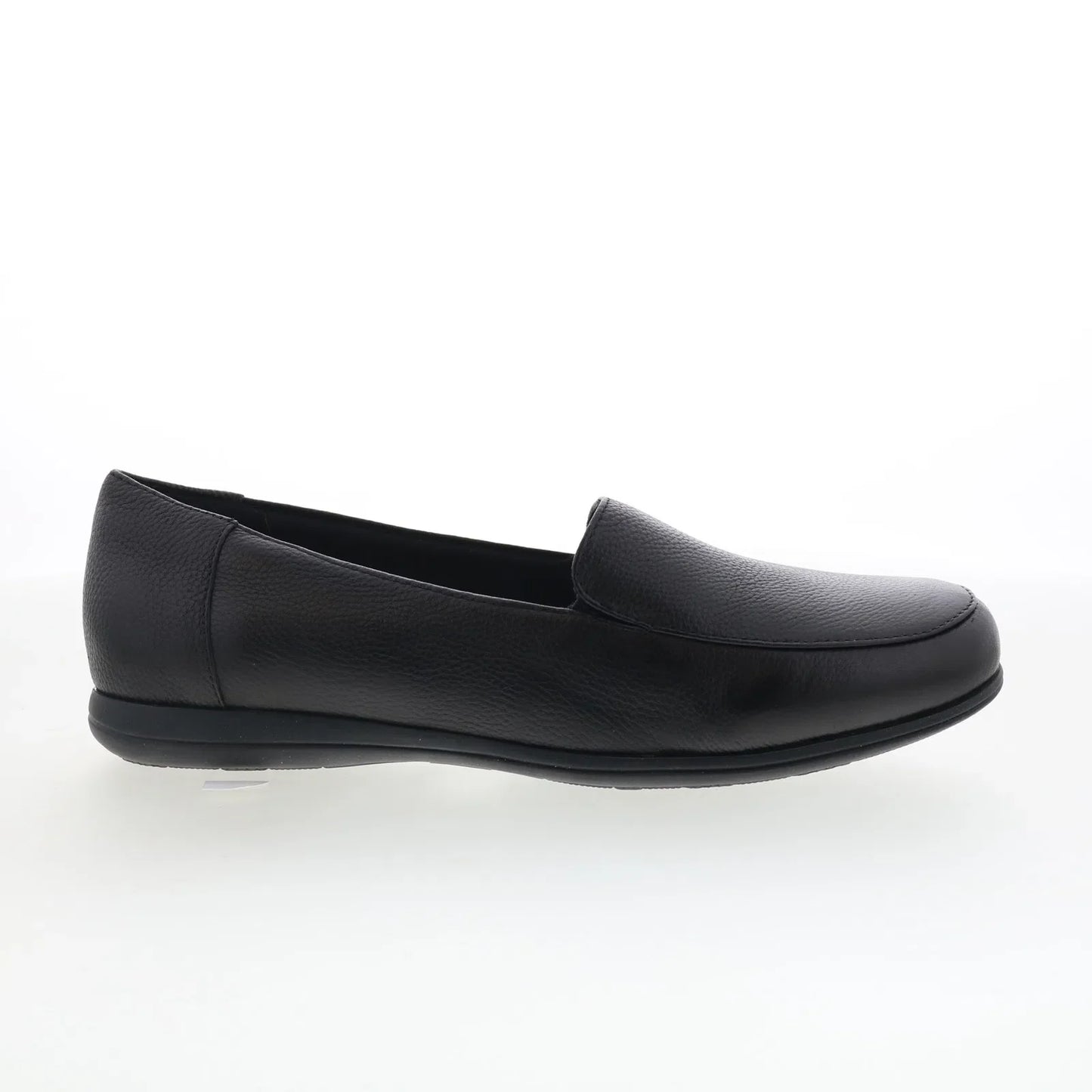 Trotters Deanna T2055-001 Womens Black Leather Slip On Loafer Flats Shoes