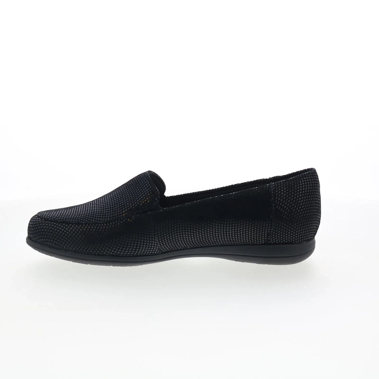 Trotters Deanna T2055-004 Womens Black Leather Slip On Loafer Flats Shoes