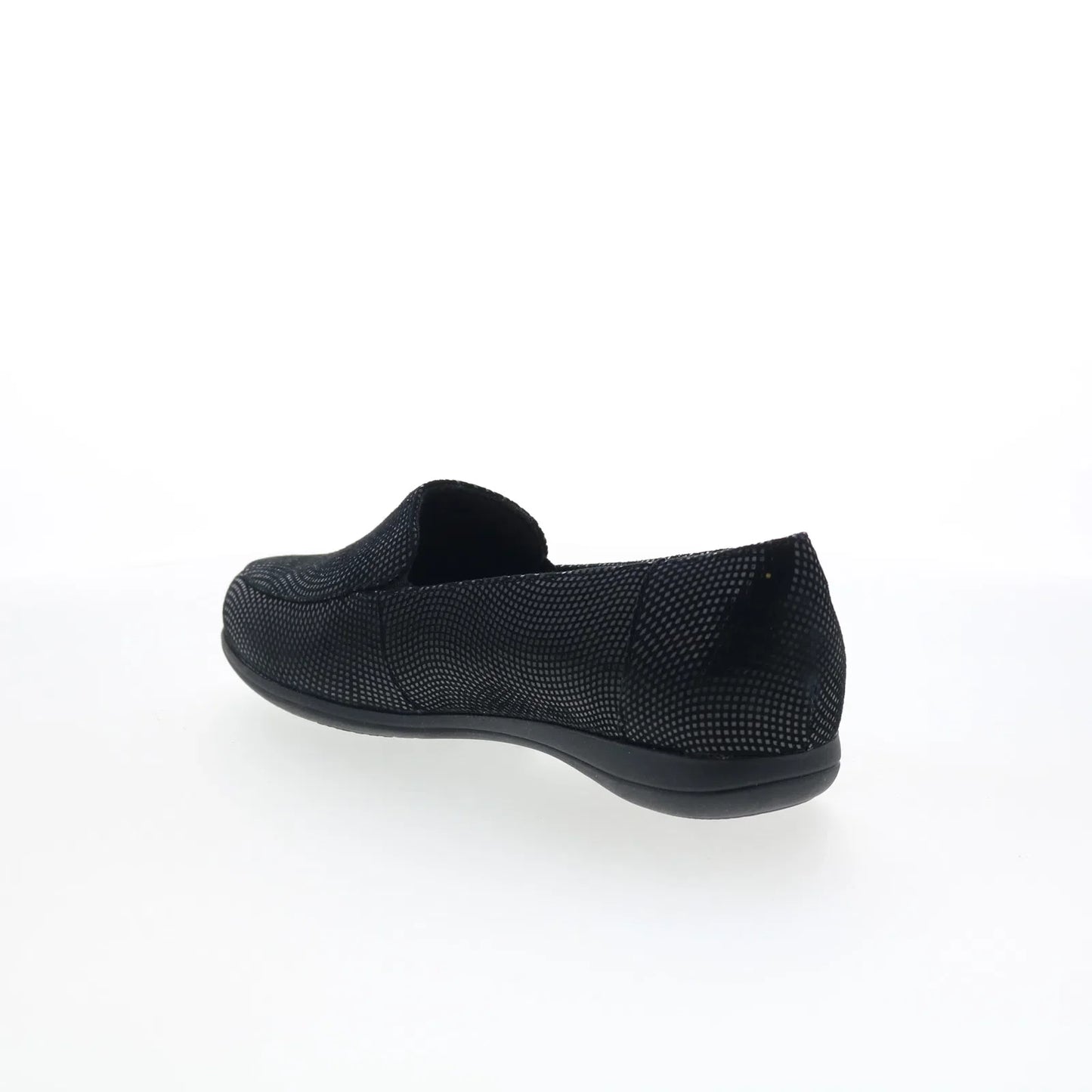 Trotters Deanna T2055-004 Womens Black Leather Slip On Loafer Flats Shoes